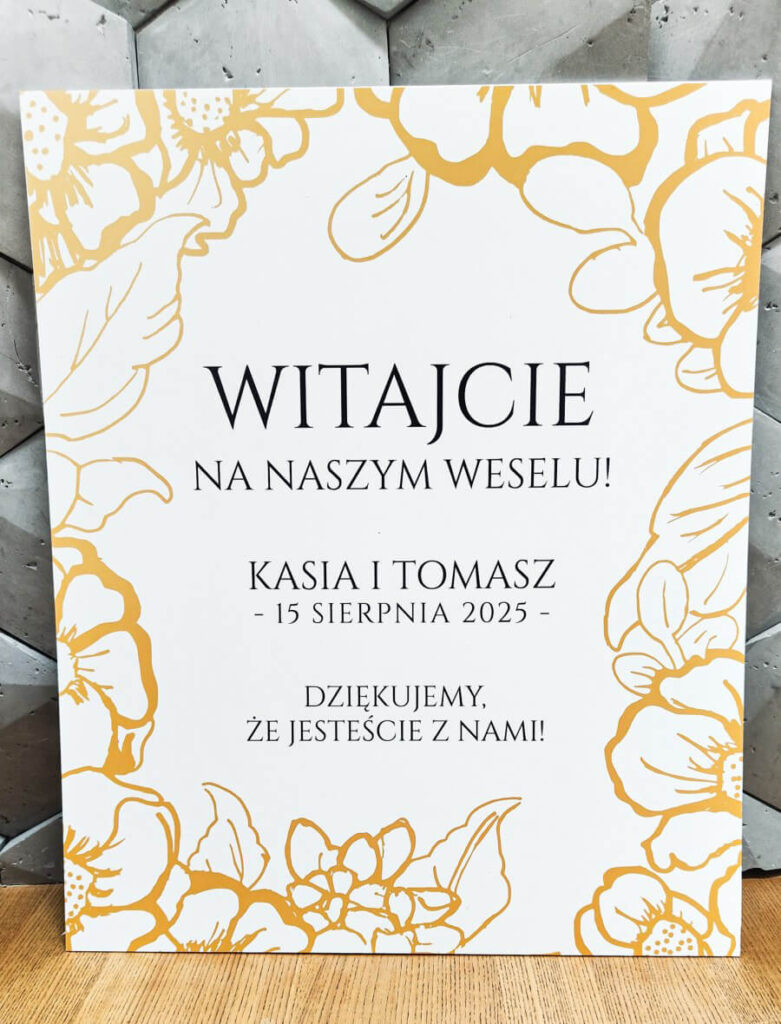 tablica powitalna ślub